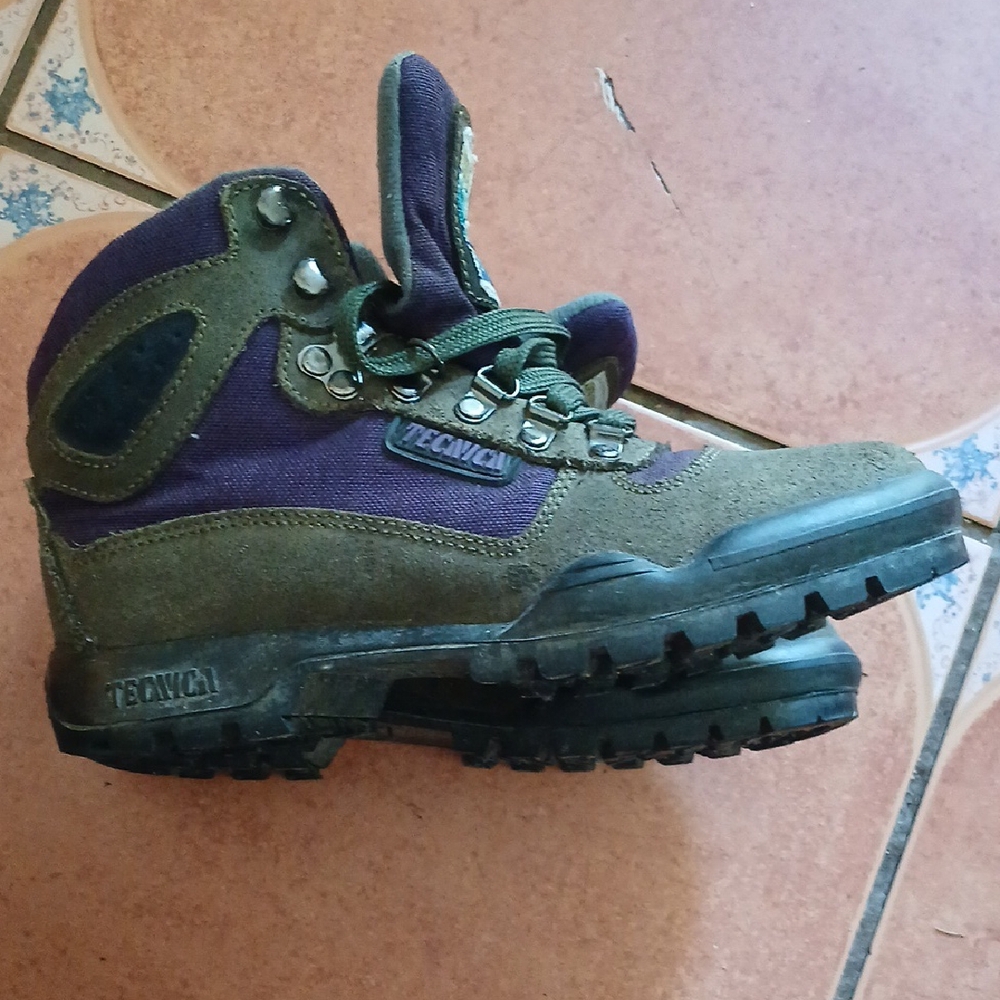 Tecnica Women's Lace Up Boots - Olive and Purple